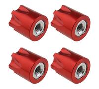 EMSea 4pcs Écrou de Jante de Roue RC en Métal Couvercle Central M4 pour Véhicule sur Chenilles 1/10 RC TRX4 Axial SCX10 90046 D90 MST, Rouge