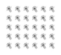 EMSea 50 Pièces Vis de Bornier M4x8 avec Rondelle Carrée de 8mm Vis à Combinaison Croisée à Tête Cylindrique pour Appareils électriques Commutateurs