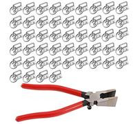 EMSea 50pcs Quincaillerie pour Porte-clés 1 Pouce Lanière Matériel de Porte-clés avec Outil de Pince Porte-clés pour Porte-clés et Fournitures de Matériel de Serrage de Bracelet