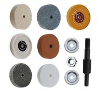 EMSea 7pcs Meule pour Touret Roue en Tissu Outil Perceuse Électrique pour Polir Rapidement Pierre Bijoux Métal 75x20x10mm