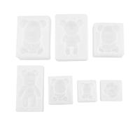 EMSea 7pcs Moules Résine en Forme de Mignon Ours Moule Silicone Ours Patte Moules Cristal Époxy Moulage Moule Outils pour Bricolage Artisanat Fabrication de Bijoux