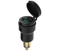 EMSea Adaptateur de Chargeur USB de Prise DIN de Moto Remplacement Compatible avec BMW Moto de Style Européen Compatible avec Ducati Prise d'adaptateur USB de Moto