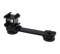 EMSea Adaptateur de Fixation pour Griffe - Triple Barre d'extension avec vis de 6,35 mm - Alliage d'aluminium Noir - Stabilisateur pour appareils Photo de Sport et moniteurs DSLR