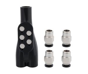 EMSea Adaptateur PTFE 4 en 1 Compatible avec Bambu Les Ports Extension de Tube de Filament Lab X1/X1C/X1E/P1P/P1S Accessoires D'imprimante 3D