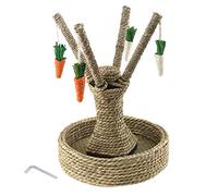 EMSea Arbre d'exercice pour Lapin Chat Chaton au Chanvre pour Nez Pousser Gratter Mâcher