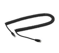 EMSea Câble téléphonique RJ12 6P6C mâle vers mâle - Câble à ressort rétractable - Accessoires pour lignes téléphoniques, télécopieurs, imprimantes