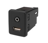 EMSea Connecteur de charge USB et prise de charge auxiliaire pour voiture 13599456 Compatible avec Opel Insignia A Astra K Noir