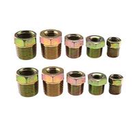 EMSea Lot de 10 douilles filetées BSP Fitting Set six pans creux sur 6 pans extérieurs 1/8 à 1/4, 3/8 à 1/2, 1/4 à 3/8, 1/8 à 3/8, 1/4 à 1/2", 2 de chaque taille.