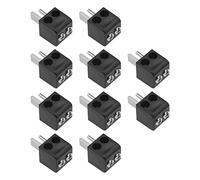 EMSea Lot de 10 fiches DIN 2 broches avec bornes à vis pour équipement audio et vidéo Noir