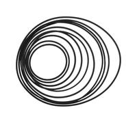 EMSea Lot de 100 courroies d'entraînement en caoutchouc noir pour enregistreur - 1 mm d'épaisseur - Courroie de transmission en caoutchouc pour lecteurs DVD, lecteurs de cassettes, lecteurs CD, 25 mm