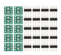 EMSea Lot de 10pcs Cartes PCB de Conversion MSOP8 SOP8 SOIC8 Vers DIP8 avec Broche Plaquée Or à 4 Broches pour Laboratoire Bricolage Réparation d'équipements électroniques Industriels