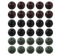 EMSea Lot de 150 perles anti-chocs en polyéthylène de 8 mm pour la pêche à la carpe pour protéger la tête de la canne et le matériel de pêche à la bouée (noir/vert/marron)