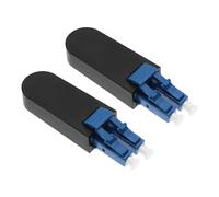 EMSea Lot de 2 adaptateurs SM monomode 9/125 Loopback pour LC/UPC Fibre Optique Connexion Câble Adaptateur pour Tests Applications