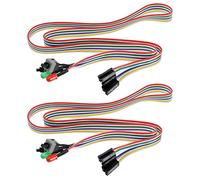 EMSea Lot de 2 boutons d'alimentation pour ordinateur de bureau, carte mère marche/arrêt/réinitialisation/disque dur avec voyant LED rouge et vert