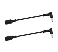 EMSea Lot de 2 câbles convertisseur DC pour ordinateur portable 7,4 x 5 mm femelle vers 4,5 x 3 mm mâle avec câble adaptateur à broches compatible avec HP Pavilion Envy