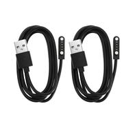 EMSea Lot de 2 câbles de charge USB 4 broches pour montre connectée KW88 KW18 GT88 G3 1 m Noir