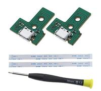 EMSea Lot de 2 cartes d'interface JDS-030 et câble plat 12 broches, compatible avec manette sans fil PS4 Pro/Slim