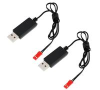 EMSea Lot de 2 chargeurs de drones JST RC à 2 broches JST mâle vers connecteur USB 3,7 V 60 cm compatible avec FAO Schwarz ThunderBolt Jet