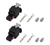EMSea Lot de 2 Connecteurs Automobiles 2 Broches 4F0973702 Compatible avec Audi Compatible avec VW