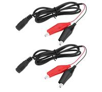 EMSea Lot de 2 connecteurs d'alimentation CC femelles 5,5 x 2,5 mm vers pince crocodile pour voiture modèle 1 m