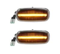 EMSea Lot de 2 Feux de Position Latéraux Dynamiques à LED Ambrés pour Voiture Référence 8E0949127 Compatible avec Audi A3 S3 A4 S4 A6 S6 Boîtier Blanc