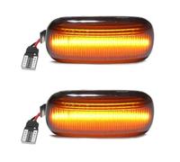 EMSea Lot de 2 Feux de Position Latéraux Dynamiques à LED Ambrés pour Voiture Référence 8E0949127 Compatible avec Audi A3 S3 A4 S4 Et S6 Boîtier Noir.