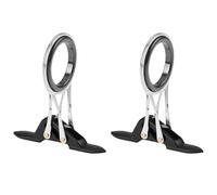 EMSea Lot de 2 guides de canne à pêche en acier inoxydable 30# pour canne à pêche modifiée 62 x 23,4 mm