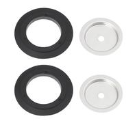 EMSea Lot de 2 joints en caoutchouc et bouchon rond en acier inoxydable pour panier de 8,9 cm, bouchon d'évier de cuisine, 32 x 55 mm