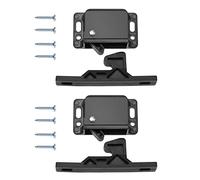 EMSea Lot de 2 loquets de porte d'armoire avec 8 vis pour camping-car, loquets de porte de caravane, accessoires pour armoires, portes coulissantes, maison, cuisine, noir