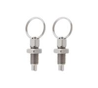 EMSea Lot de 2 pistons à ressort avec anneau de traction M10 Goupille à libération rapide piston à ressort rétractable manuel type repoussé sans blocage en acier inoxydable pour équipements