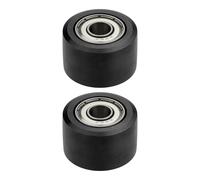 EMSea Lot de 2 rouleaux pneumatiques pour ponceuse à bande avant 20 x 14 mm pour courroie de 20 x 520 mm