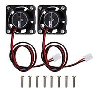 EMSea Lot de 2 ventilateurs de refroidissement sans balais pour imprimante 3D à faible bruit CC 5 V 0,15 A 10 000 tr/min 25 x 25 x 10 mm avec vis M3