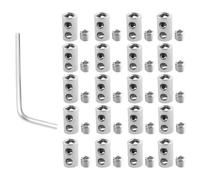 EMSea Lot de 20 colliers de serrage avec clé pour câble métallique de 1 à 2 mm 10 x 6 x 2,6 mm