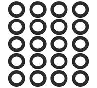 EMSea Lot de 20 Joints d'étanchéité Plats Caoutchouc 18 Mm X 23,5 Mm X 2 Mm Adaptés Aux équipements Industriels Aux Meubles Aux Anneaux de Construction de Canalisations Transparents Noirs