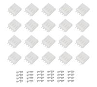 EMSea Lot de 25 Connecteurs PCB à 4 Broches de 5,08 Mm Connecteur à Sertir Fil à Fil Compatible avec Molex 5058 8981 Projets électriques