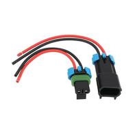 EMSea Lot de 2pcs Faisceaux de Câbles de Ventilateur de Voiture à 2 Broches Connecteur Mâle Et Femelle Compatible avec Delphi Metri-Pack Série 280 Longueur de Ligne 13,5cm 14AWG