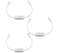EMSea Lot de 3 câbles d'extension de type C mâle vers femelle avec bouton marche/arrêt pour téléphones, tablettes, USB, petite lampe de bureau/ventilateur 28 cm Blanc