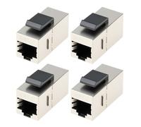 EMSea Lot de 4 Adaptateurs de Connecteurs RJ45 Compatible avec Les Câbles Cat 7 pour Réseaux LAN Ethernet Et DSL.