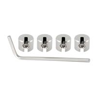 EMSea Lot de 4 Clips de Fixation pour Câble Métallique M4 X 2 Mm en Acier Inoxydable 316 10 X 8 Mm avec Clé pour Tendre La Corde pour Fixer Les Meubles de Balcon Et Serrer Les Cordes