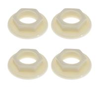 EMSea Lot de 4 écrous arrière de robinet d'évier 1,27 cm BSP en plastique Accessoires pour robinets de lavabo de salle de bain mélangeurs Écrous ronds à bride arrière écrous maison outils blanc
