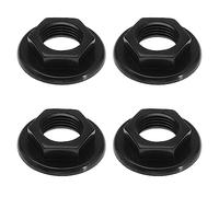 EMSea Lot de 4 écrous arrière de robinet d'évier 1,27 cm BSP en plastique pour robinets de lavabo de salle de bain, mélangeurs, écrous ronds à bride arrière, outils de maison, noir