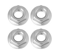 EMSea Lot de 4 écrous Hexagonaux à Bride en Acier Inoxydable 5/16-24 UNF 7593 Compatible avec Harley-Davidson Big Twin Les Collecteurs d'échappement