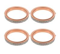 EMSea Lot de 4 Joints D'échappement en Cuivre Et Fibre pour Moto 32 X 42 X 5 Mm Référence 14181-18C00 Compatible avec Suzuki GSXR750 Et GSXR1100