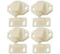 EMSea Lot de 4 loquets de porte en plastique beige 35 x 21 mm pour armoire, caravane, placard, camping-cars, bateaux, accessoires de fixation solide (type A)