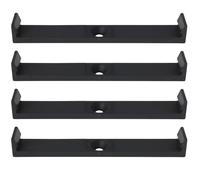 EMSea Lot de 4 supports de plaque d'immatriculation de voiture à clipser avant ou arrière pour voiture, caravane, remorque, 117 mm x 15 mm, convient à la plupart des plaques d'immatriculation standard