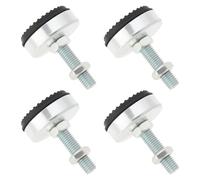 EMSea Lot de 4pcs Pieds de Nivellement Réglables Filetage M12 en Acier Au Carbone Galvanisé Pieds Robustes pour Meubles Machines Étagères équipement Industriel