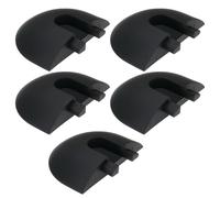 EMSea Lot de 5 embouts de rail d'avion 44 x 10,8 mm à appliquer à l'extrémité de la voie en L semi-circulaire pour systèmes de rails pour drones d'avion Noir