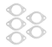 EMSea Lot de 5 joints d'échappement en métal de 6,3 cm avec anneau renforcé, bride à 2 boulons de 100 mm pour tuyau d'échappement de voiture 2.5inch