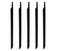 EMSea Lot de 5 lames de scie sauteuse longues T1044D de 250 mm avec tige en T pour couper le bois épais et les planches de fibres OSB