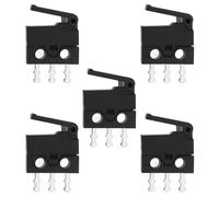 EMSea Lot de 5 microinterrupteurs miniatures à levier 0,3 A 6 VDC 12,6 x 8,5 x 2,6 mm SPDT pour applications basse tension pour appareils ménagers industriels automobiles Noir